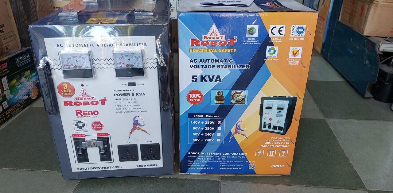 ỔN ÁP ROBOT 5KVA 140V